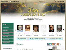 Tablet Screenshot of foxfuneralhomeinc.com